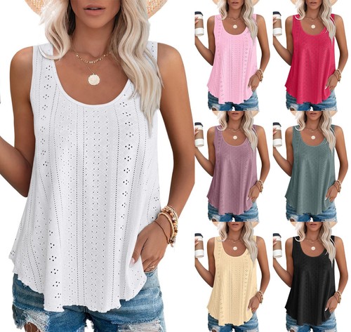 Womens sleeveless vest tops - sleeveless,
