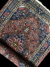 Vintage Oriental Multicoloured Hand Made Rug Carpet