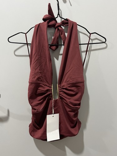 Zara women burgundy solid - women’s,
