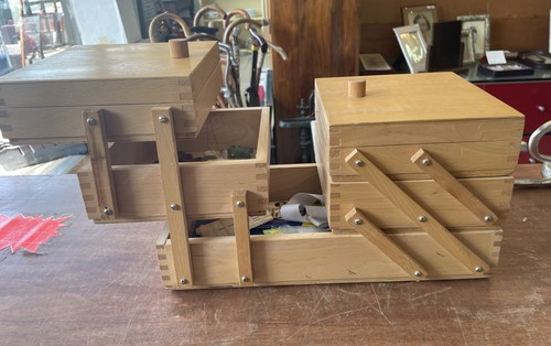 Sewing box cantilever wooden - sewing,