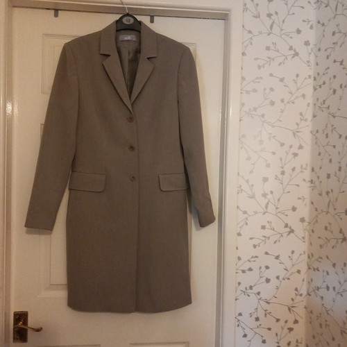 Taupe knee length coat - taupe, smart