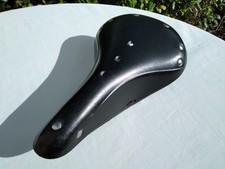 Black Leather Bike Saddle