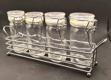 Set of 4 Glass Spice Herb or