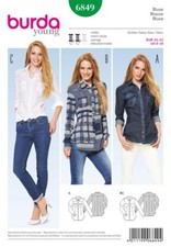BURDA 6849 BLOUSES MISSES'