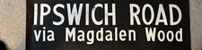1970 Colchester Area Bus Blind - Destination Ipswich Road Via Magdalen Wood