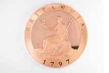 1797 George III Cartwheel Penny 120mm Copper Medal