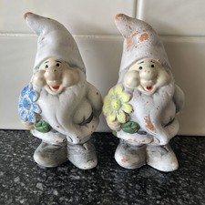 2 x Vintage Garden Gnomes