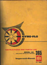 Ingersoll-Rand Compressor DR365 Operators & Parts Manual - DR 365