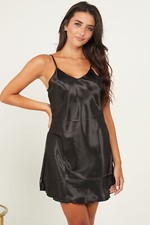 Women Sexy Satin Chemise Lingerie Sleepwear Nightdress Cami Slip Dress Nightwear