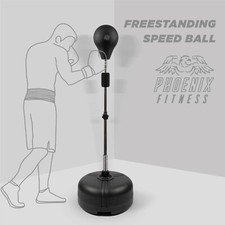 Speed Ball Adjustable Height Boxing Free Standing Punch Bag Adults Home Gym MMA
