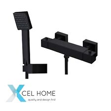 Rubik Black Thermostatic Bar