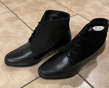 black leather ankle boots, uk size 6