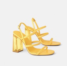 ZARA Yellow Strappy Sandals
