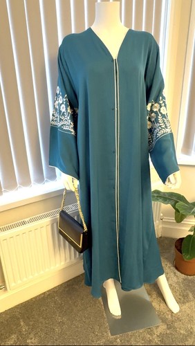 Dark sea green embroidered - sea,