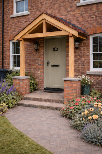Handcrafted oak porch kit - oak,