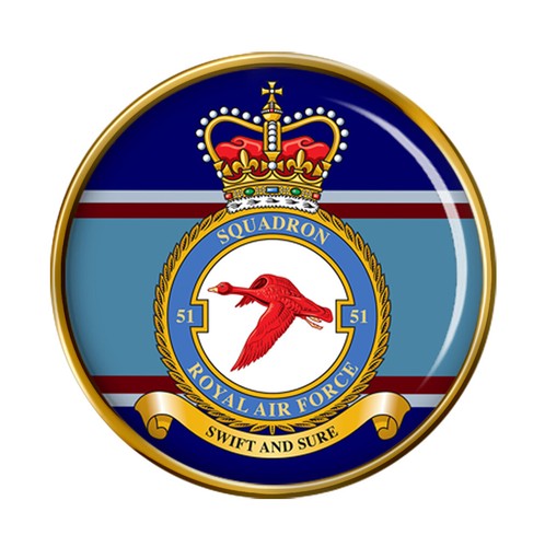 Squadron raf pin - 51, badge