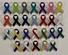UK Awareness Enamel Ribbon Lapel Pin Badge Brooch