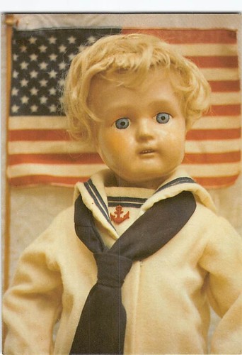 Postcard schoenhut doll made - doll,