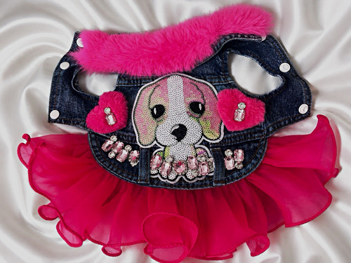 Pink blue denim - blue,
