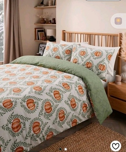 King size pumpkin print duvet - pumpkin,