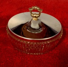 Vintage Clear Glass  Ribbed