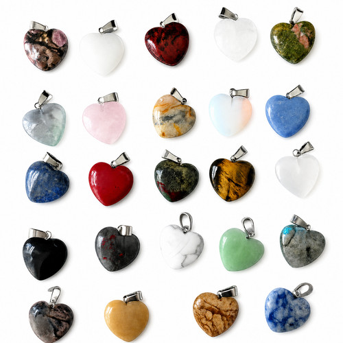 Natural gemstone love heart - gemstone,