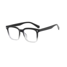 NEW Fake Black Square Frame Geek Glasses Clear Lens UV Protection Nerd Unisex UK