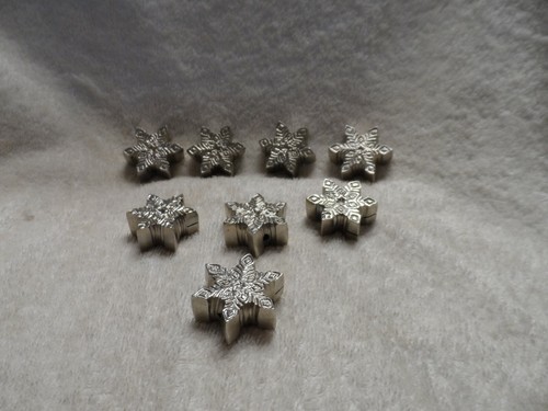 Set silvertone snowflake - set, 8
