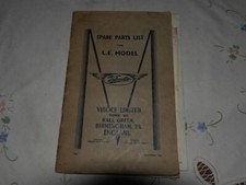 VELOCETTE PARTS LIST FOR L.E