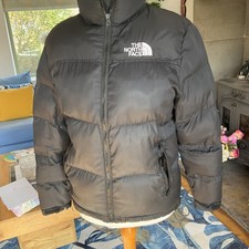 Men’s The North Face 1996 Retro Nuptse Black Hooded Puffer Jacket Size Small