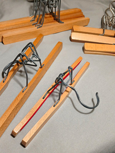 Vintage wooden clamp trouser - 8,