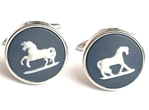 Wedgwood cufflinks silver tone - wedgwood,