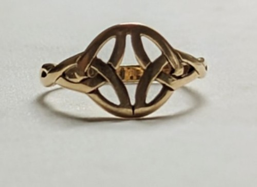 9ct gold celtic knot ring - gold,