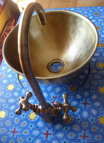 Moroccan tarnished brass gold - brass,