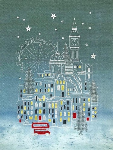 Snowy london counted cross - counted,