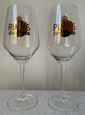 2 X pimms sundowner spritz glasses 23 cm tall stemmed glass Bar Gift PIMM'S