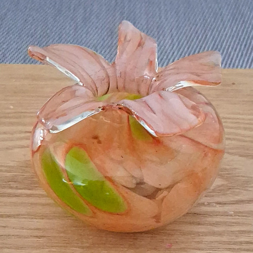 Unmarked pink green art - unmarked,