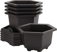 5 Pack Bonsai Pots, Hexagon