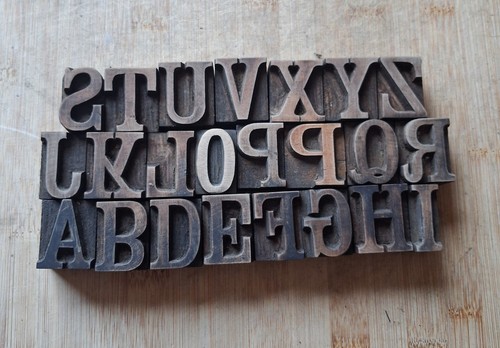 Wooden deep cut - deep, letterpress