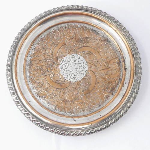 Bottle coaster silver - coaster, plated