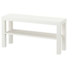 IKEA TV Bench - White Large Console Table Stand w/Extra Room For Wire Organizer