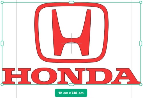 Honda decal - +,