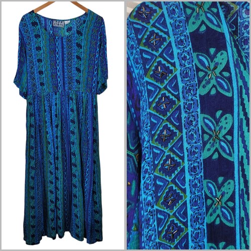 Vintage boho dress plus - dress,