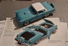 Franklin Mint 1:24 Ford Thunderbird Cabriolet 1956 in Blue, Quality Diecast Car