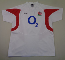 England Rugby Shirt Men's Large Vintage 2005 2006 Nike White O2