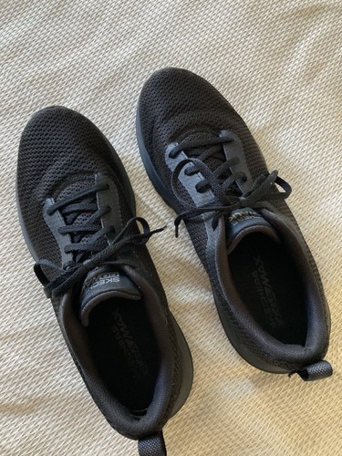 Skechers black trainers 5 - black, 8.5