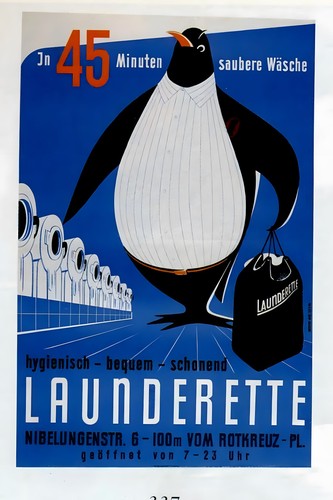Retro penguin launderette - retro,