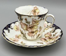 Antique Aynsley Art Nouveau Cup Saucer Floral Cobalt Gilt Pattern 10884 c1905