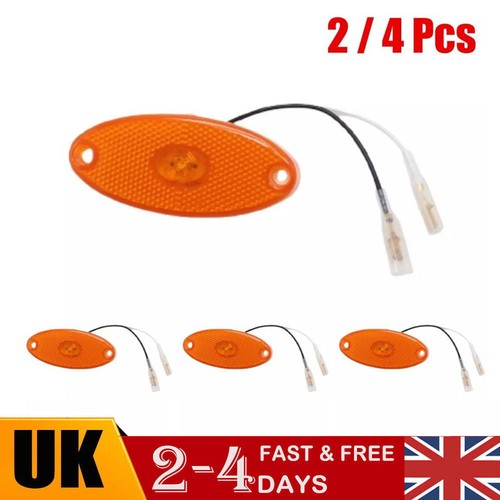 12v amber oval led - amber, marker