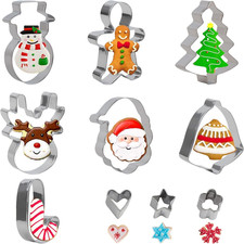 Christmas Cookie Cutter Set,10Pack Christmas Biscuit Cutters Christmas Tree Rein